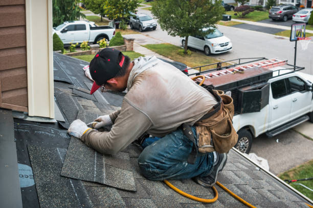 Professional Roofing technician working in Burnt Cabins, PA